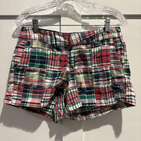 Madras Plaid Shorts Womens 4 Patchwork Preppy Resort Telluride Clothing Co - Picture 3 of 12